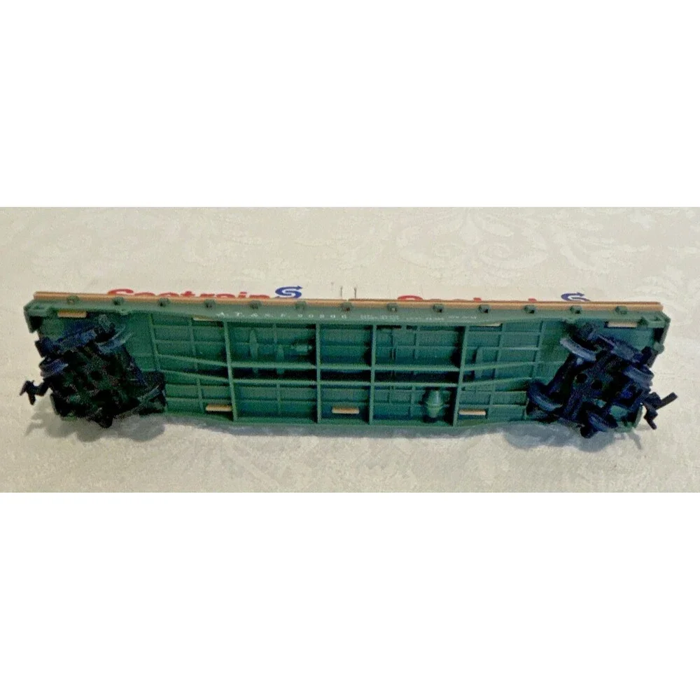 Vintage Tyco HO Scale Santa Fe AT&SF Flatcar with 2 Seatrain Containers 90806